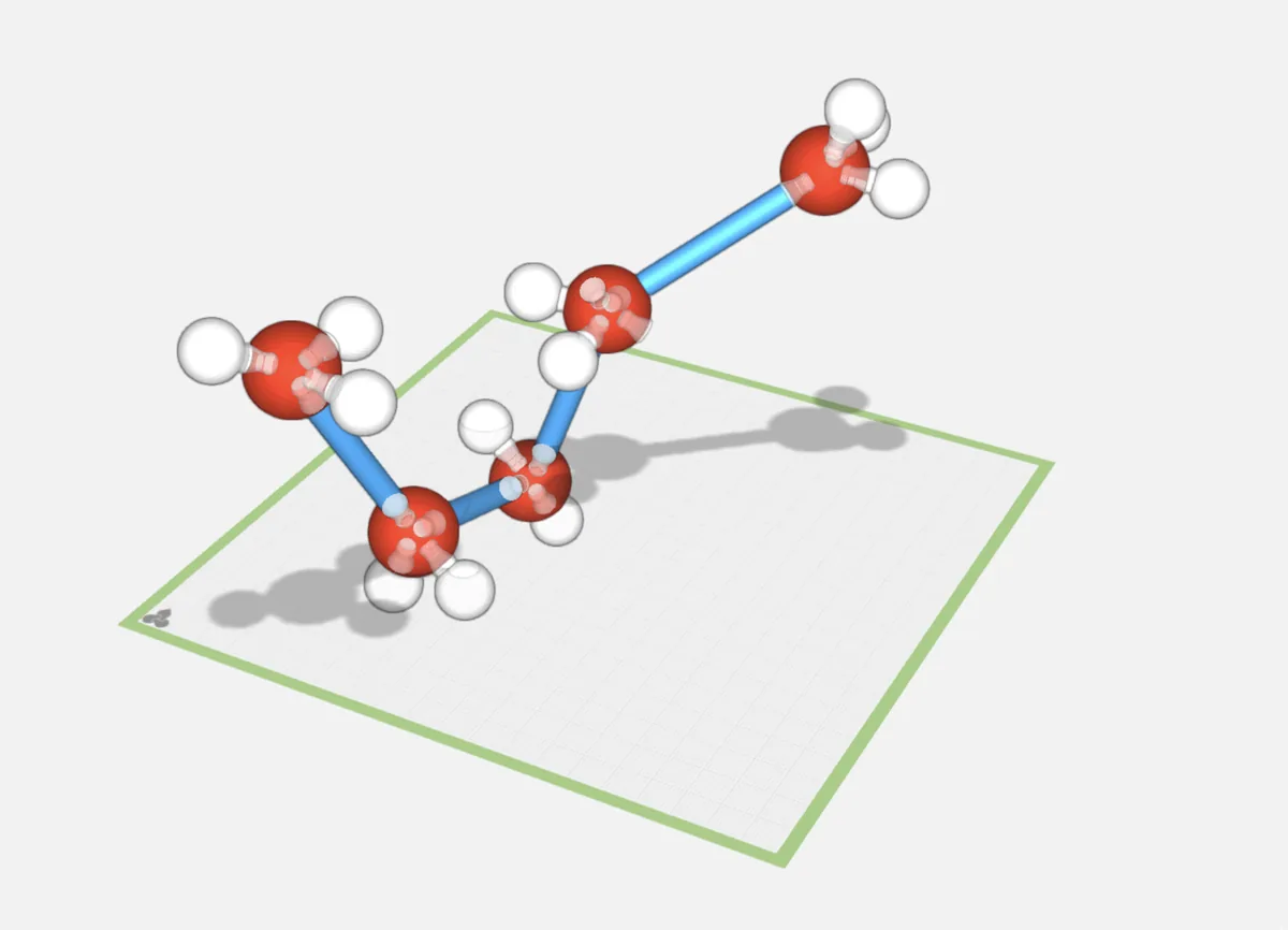 3D-Modell in TinkerSchool: Molekülmodell