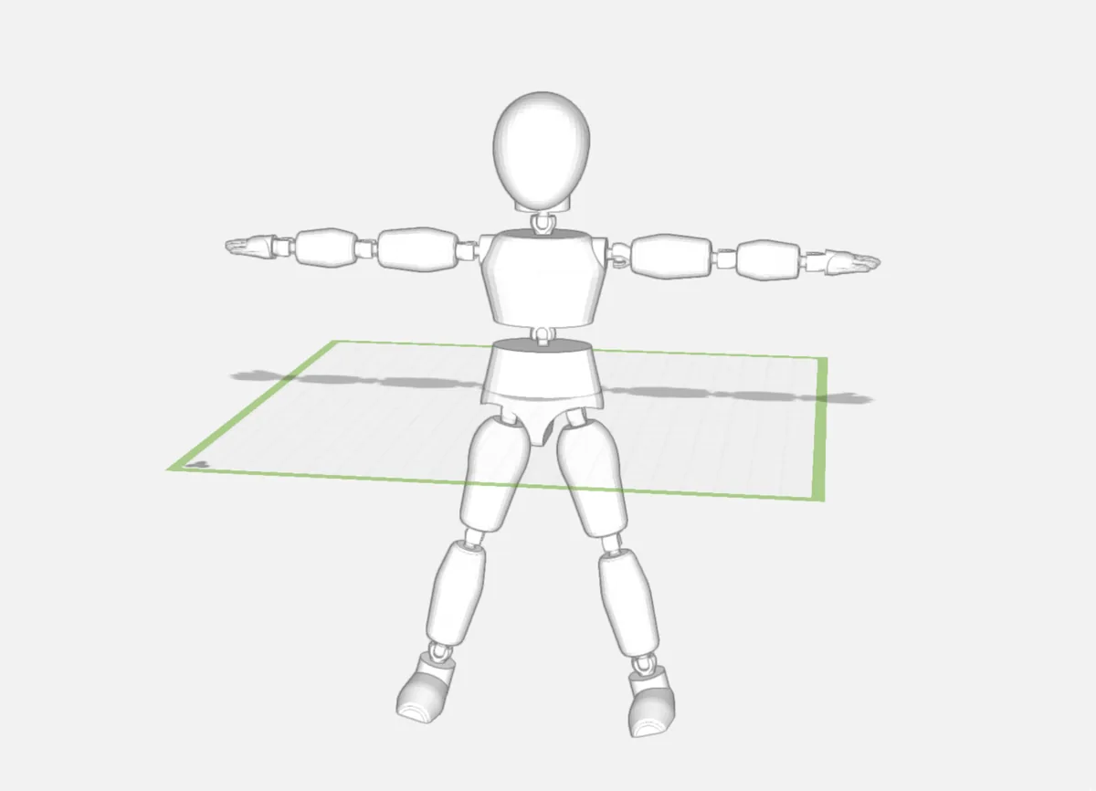 3D-Modell in TinkerSchool: Gliederpuppe